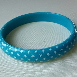 Vintage Plastic Resin Blue Turquoise  Bangle  Bracelet